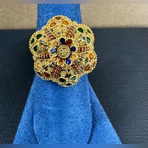 🥳🇮🇹ITALIAN 18K Yellow Gold filigree setting for REAL GENUINE JEWELS.